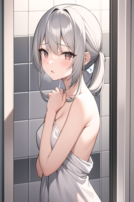 シャワー室にいる女の子
