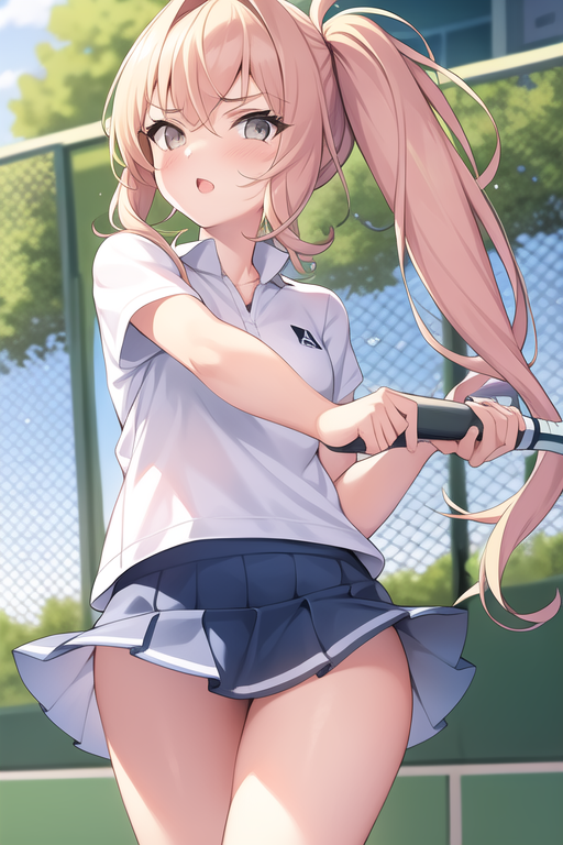 テニスウェアを着た女の子